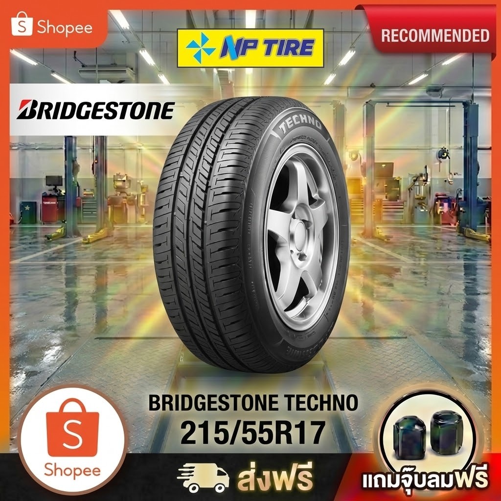 ยาง 215/55R17 BRIDGESTONE TECHNO   ราคาต่อเส้น  ปี 2026
