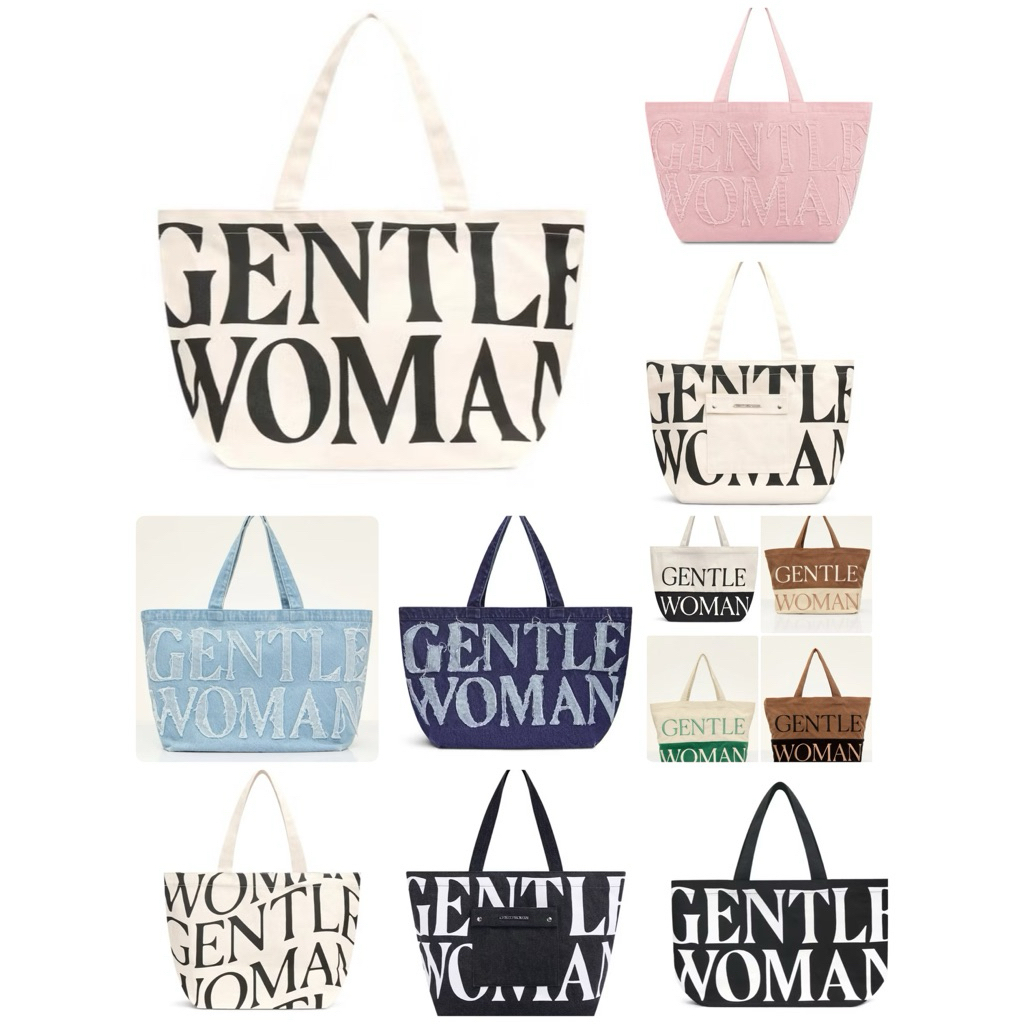 GENTLEWOMAN🌈มีโค้ดลด10-30% Gentlewoman กระเป๋าผ้า Tote Bag📍สินค้าของแท้จากShop