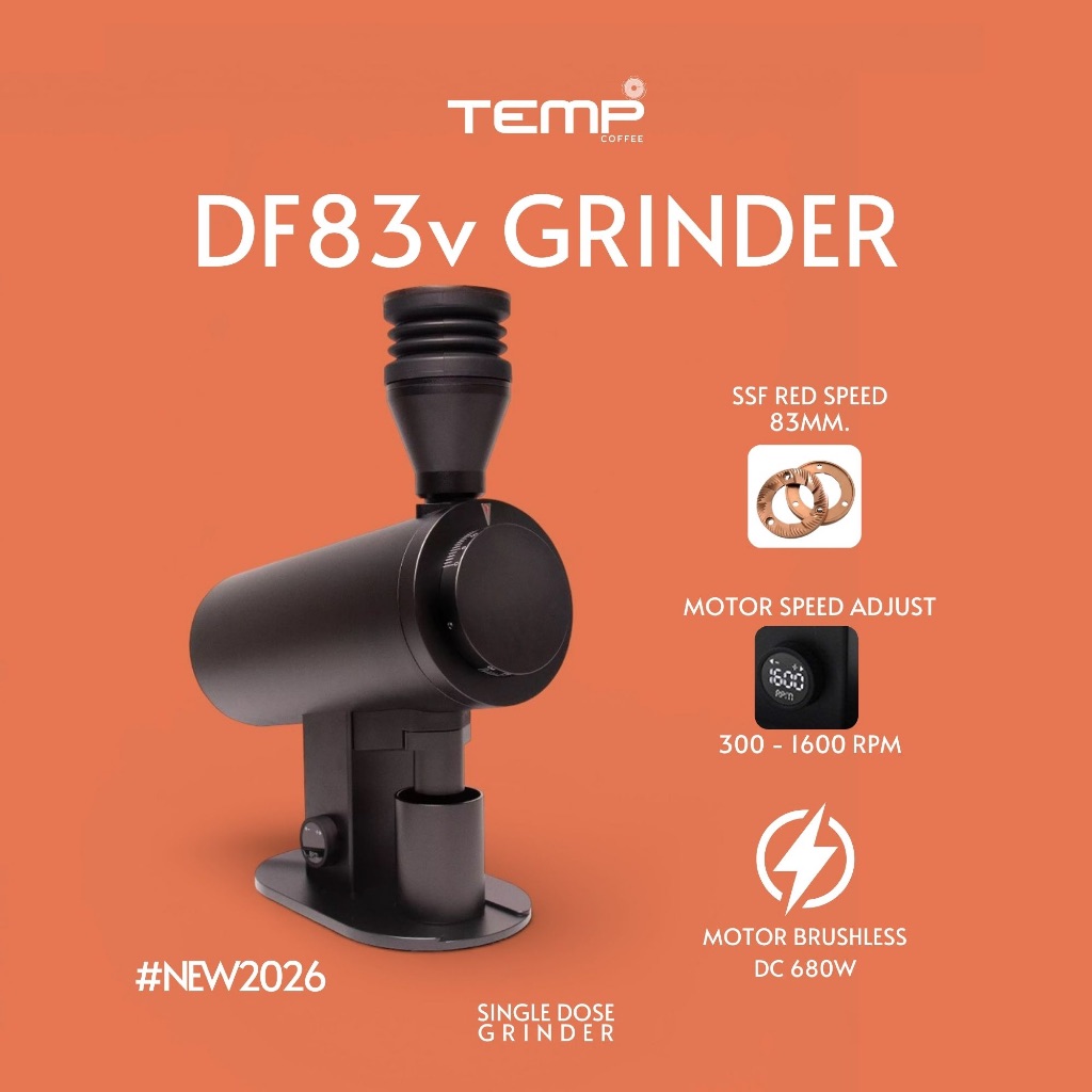 เครื่องบดกาแฟไฟฟ้า DF83V Single Dose by Apresso | เฟือง SSF 83 มม. (ปรับรอบได้ ลดไฟฟ้าสถิต)