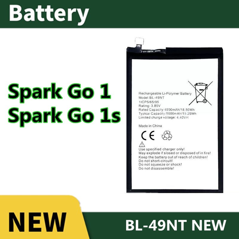 Battery For แบตเตอรี่ Tecno spark go 1, spark go 1s แบตgo1 แบตgo1s