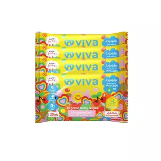 📢1 แถม 1 Viva organic baby wipes 20 sheets