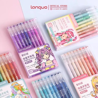 Languo ปากกาสมุดบันทึกแบรนด์ร่วม ปากกาเน้นข้อความ ปากกาจดบัน…