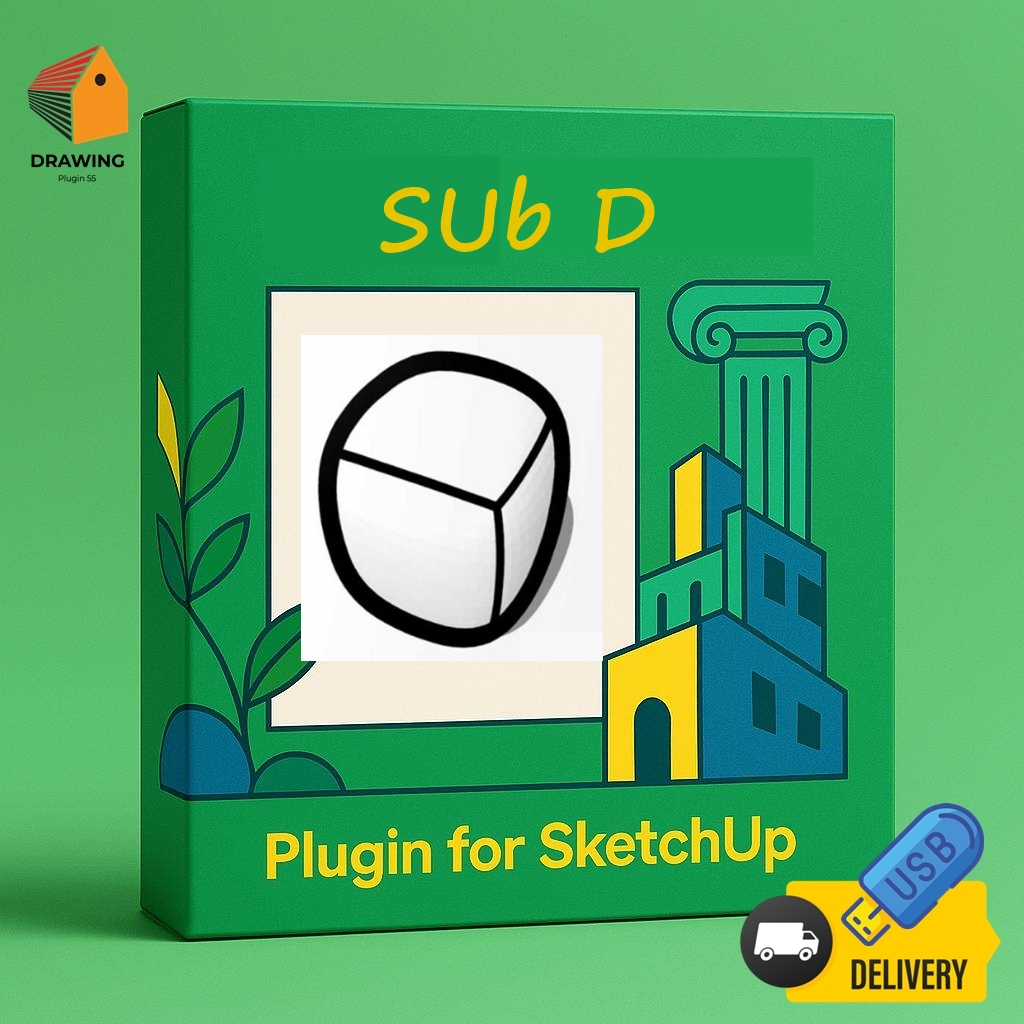 SUbD ทำให้โมเดลใน SketchUp โค้งมนและเรียบเนียน สมจริง |Plugin For SU⭐จัดส่งshopee express