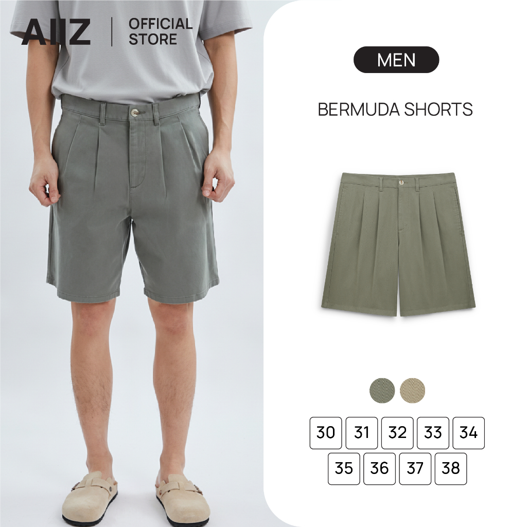 AIIZ กางเกงผู้ชายขาสั้นเหนือเข่า AIIZ Men's Bermuda Shorts