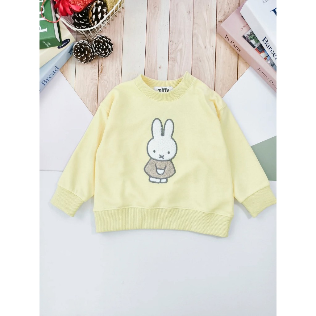 Miffy เสื้อกันหนาว เนื้อผ้าไม่หนา สีเหลือง หวานๆ น่ารัก