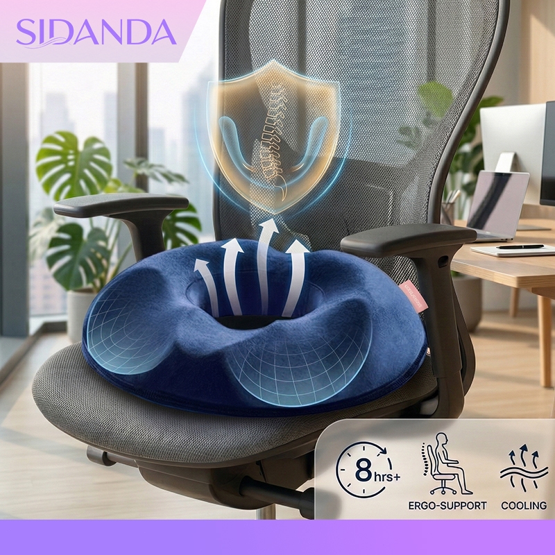 SIDANDA หมอนโดนัท เบาะรองนั่ง เมมโมรี่โฟม ออกแบบตามหลักสรีระการนั่ง ลดแรงกดทับก้นกบ