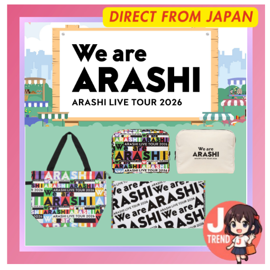 Arashi LIVE TOUR 2026 “We are ARASHI” สินค้าออฟฟิเชียล ผ้าเช็ดตัว / กระเป๋าใส่ของ / ถุงช้อปปิ้ง จากญี่ปุ่น