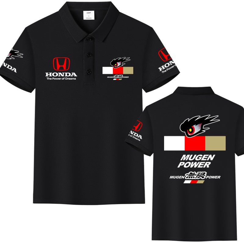 เสื้อโปโลพิมพ์ลาย Honda MUGEN Unlimited ผ้าฝ้าย 100% คอปก แขนสั้น ใส่ได้ทั้งชายและหญิง ลำลอง มีสินค้