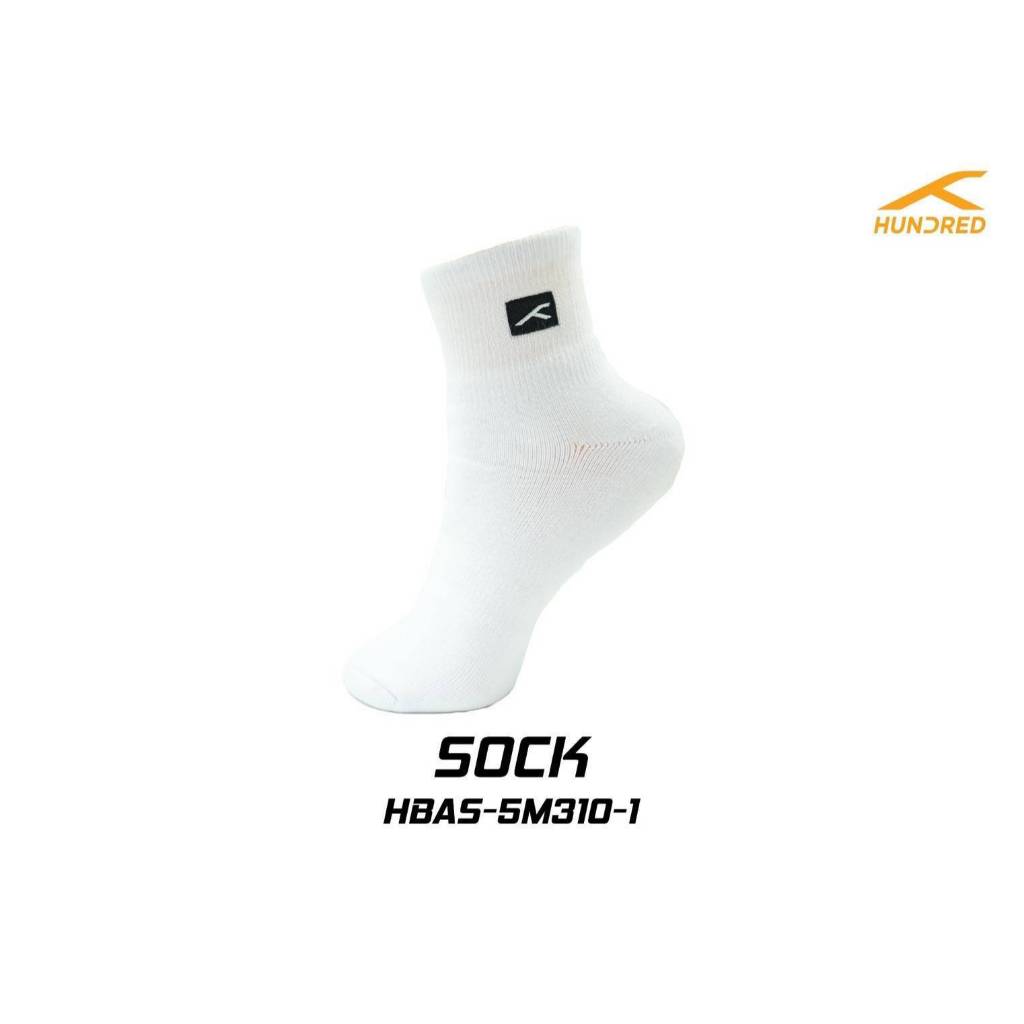 HUNDRED ถุงเท้ากีฬา SOCKS รุ่น HBMS-5M310-1,2 และ HBMS-5M311-1,2
