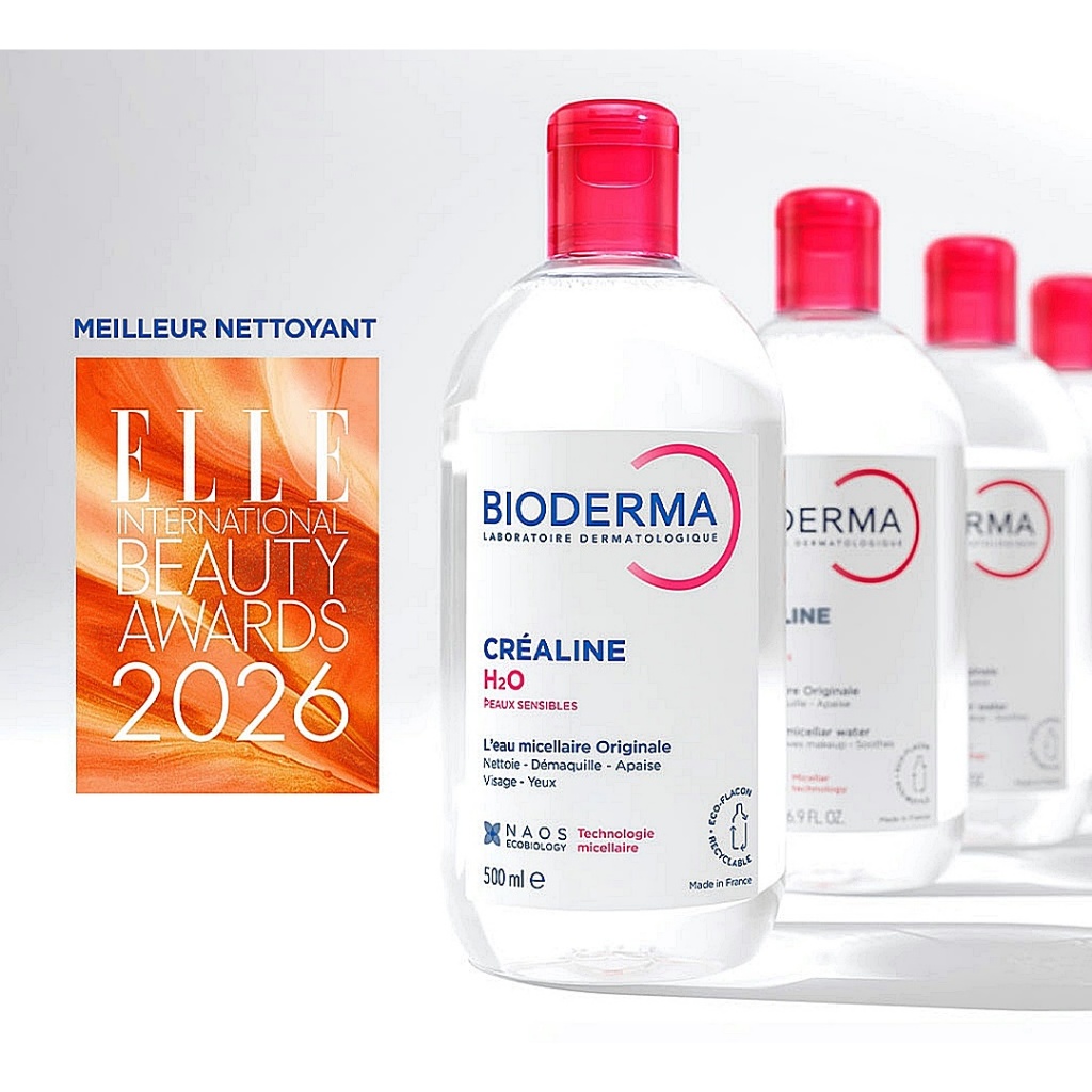 แพคเกจใหม่ล่าสุด BIODERMA Crealine H2O 500 ml. เช็ดเครื่องสำอางค์
