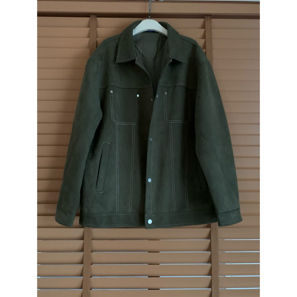 เสื้อแจ็คเก็ตหนังกลับชาย มือ2 ป้ายJFOURT