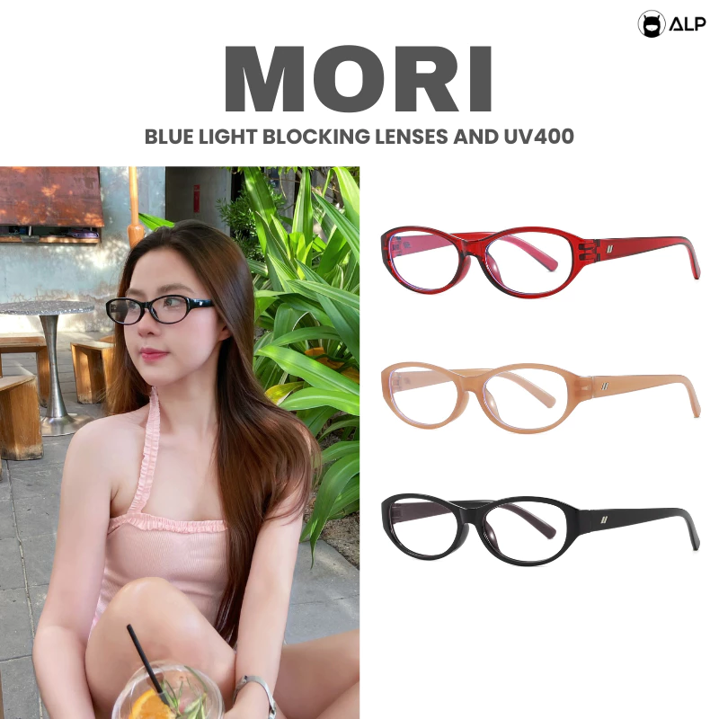 ALP Mori แว่นตากรองแสง ทรงรี สไตล์วินเทจ กรองแสงสีฟ้า ป้องกันUV400 ALP-BB0129