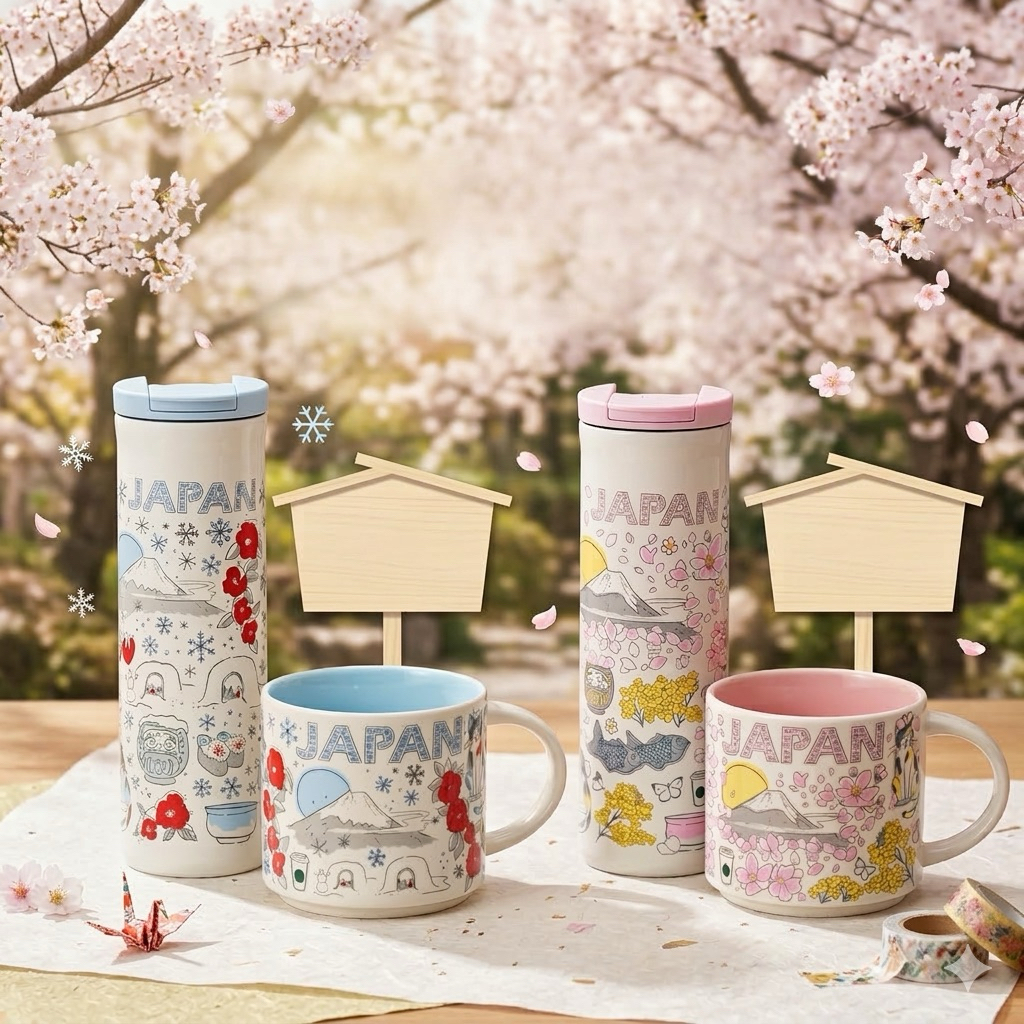 พร้อมส่งใน​ไทย​ แก้ว Starbucks ลายJapan​ " Winter​ Version" Collection ใหม่ล่าสุดจากญี่ปุ่นแท้100%