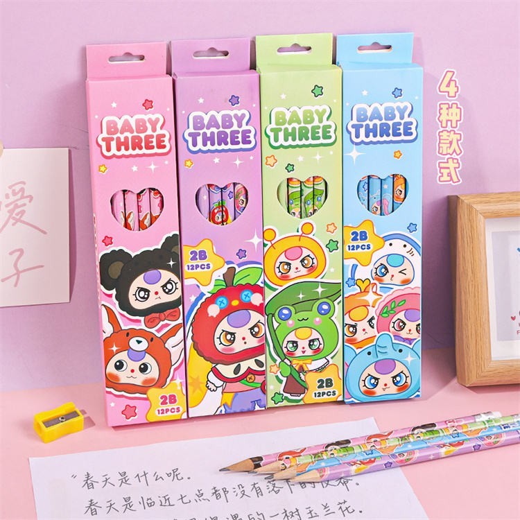 🎀แพ็ค 1 กุรุส(144ด้าม) สุ่มลาย🎉HB- 2B ดินสอไม้ ลายการ์ตูน น่าใช้ เครื่องเขียนสำนักงาน โรงเรียน