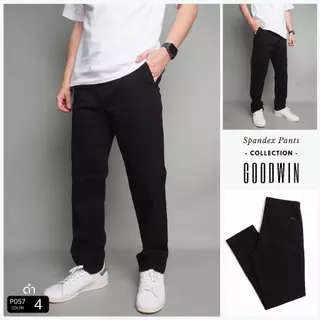 ⚡GW⚡P057 กางเกงขายาว ผู้ชาย ผ้ายืด สีพื้น ยาว 40-42 นิ้ว ไซส์ 30-38