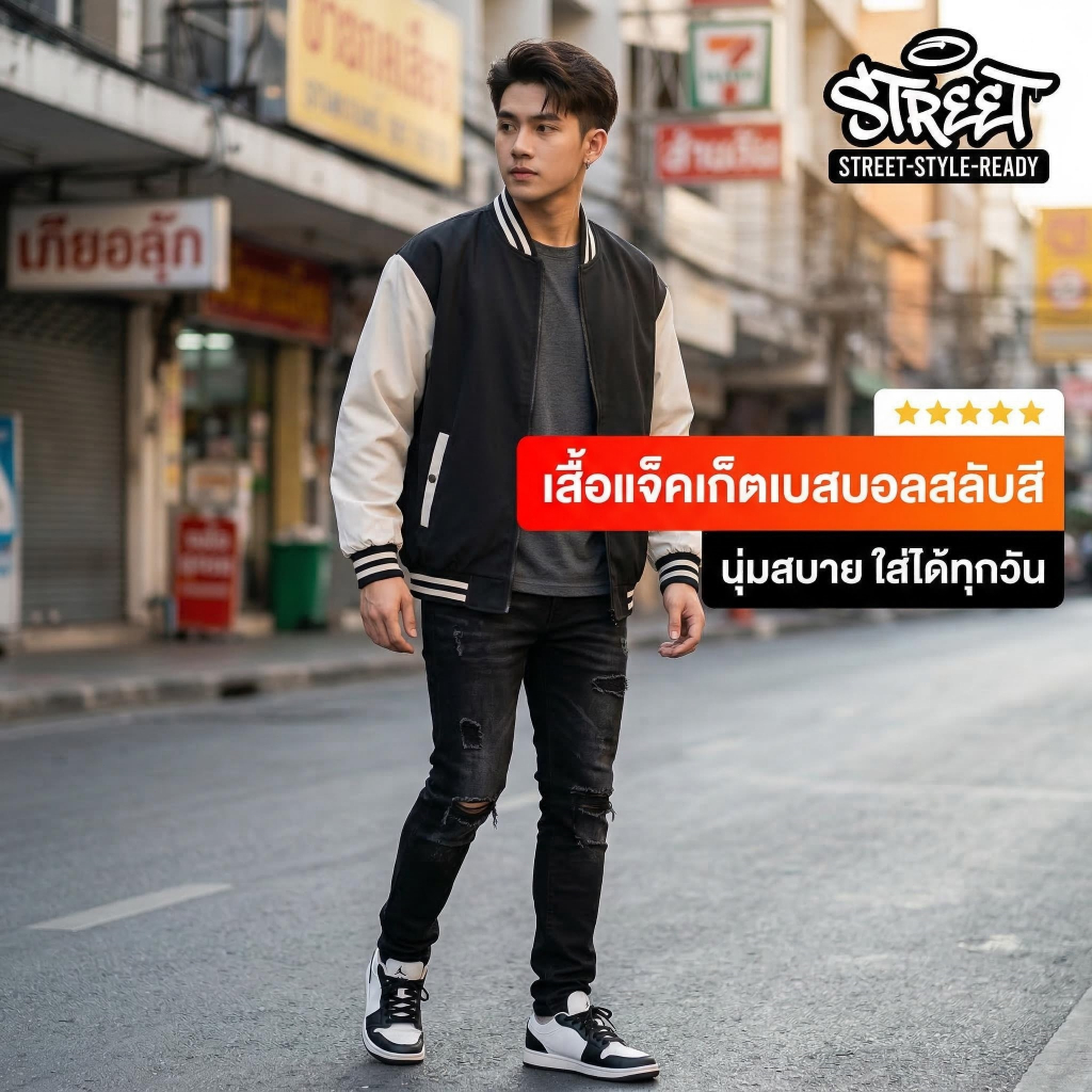 🚚COD🚚 เสื้อแจ็คเก็ตผู้ชาย ผ้าบางเบา ลำลอง กันแดด กันลม มีกระเป๋า 2 ข้าง พร้อมส่งจากไทย JK2210A