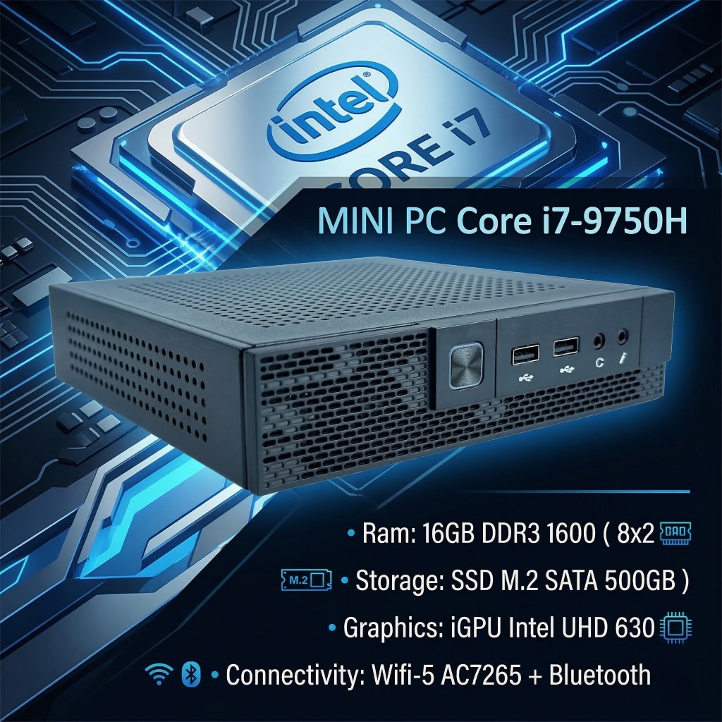 [มือสอง] Mini PC Core i7-9750H | RAM 16GB | SSD 500GB สเปกแรง ประกัน 6 เดือน