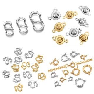 ตะขอเชื่อมสแตนเลส 1-5 ชิ้น/แพ็ค หมุนหัวเข็มขัดสร้อยคอสร้อยข้…