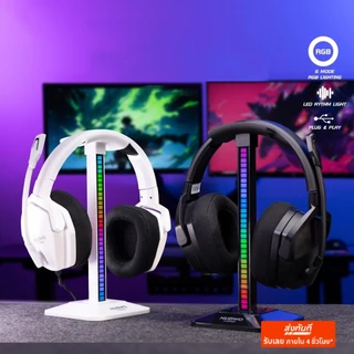Hills ขาตั้งหูฟัง Headset Stand มีไฟ RBG 6 โหมด สวยงาม ใช้งานง่าย มีช่อง type-c สำหรับเสียบไฟ รุ่น X82 รับประกัน 2 ปี