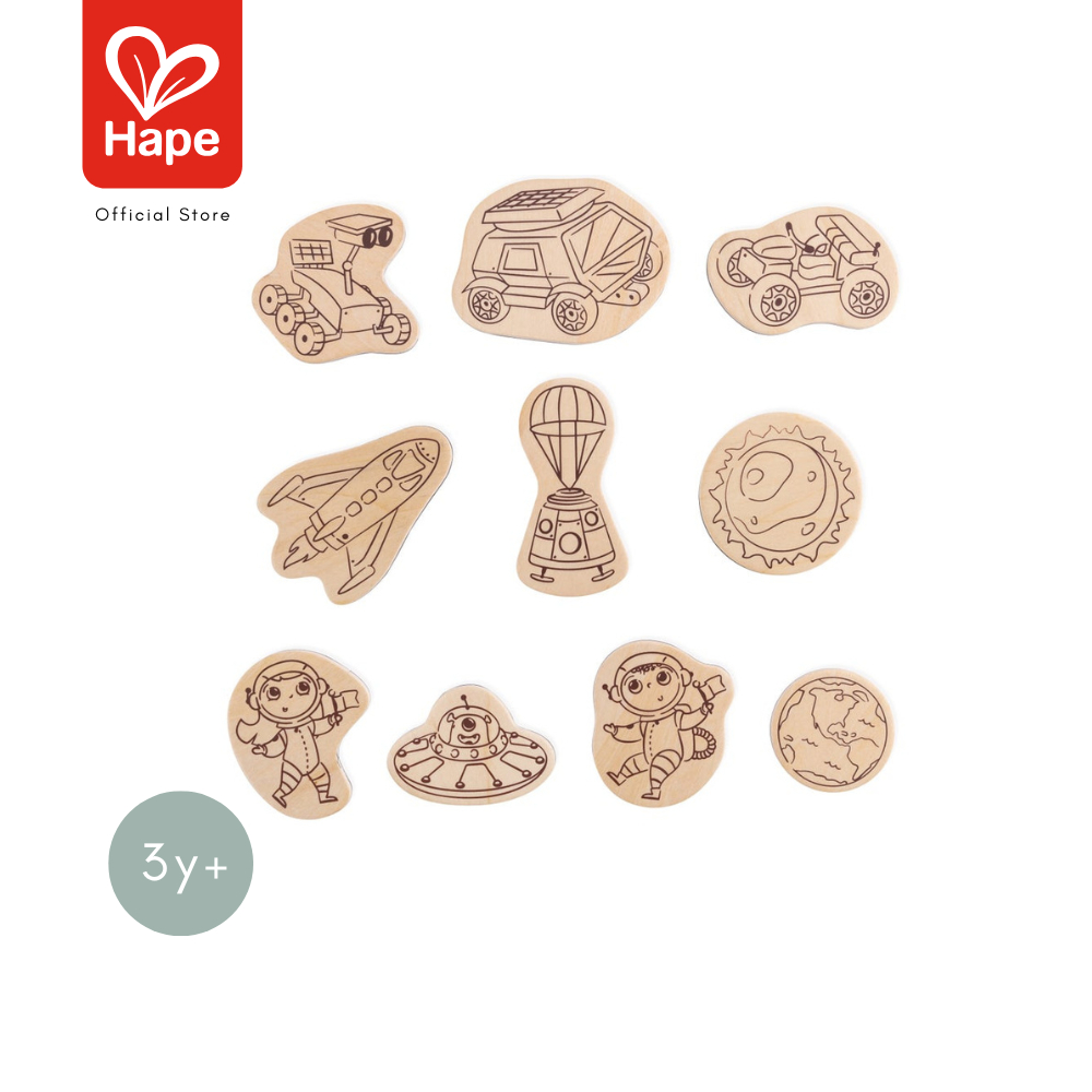 Hape - Mars Life DIY Magnets مجموعة تلوين مغناطيسات بعالم المريخ 3Y+ صورة 6