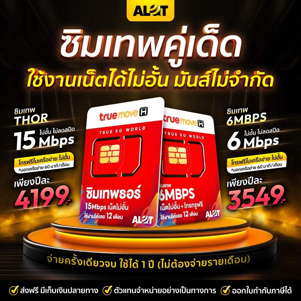 ซิมเทพ เน็ตไม่อั้น 15Mbps | 6Mbps Simเทพ ซิมเทพทรู Sim True ซิมทรู เน็ตไม่ลดสปีด โทรฟรีทรู ซิมเนตทรู