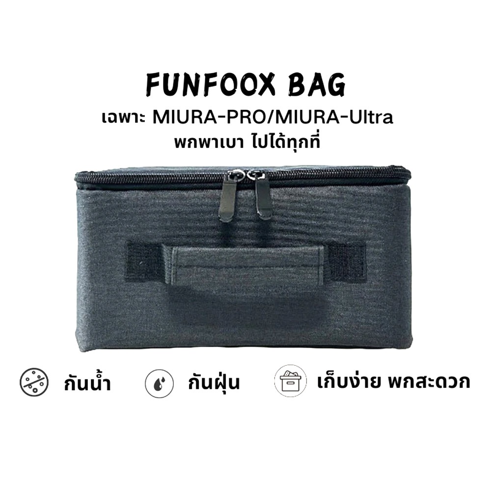 FUNFOOX ถุงพกพาโปรเจคเตอร์ แบบถือได้ กันน้ำกันฝุ่น ทนทาน ความจุใหญ่ ใส่อุปกรณ์ครบชุด