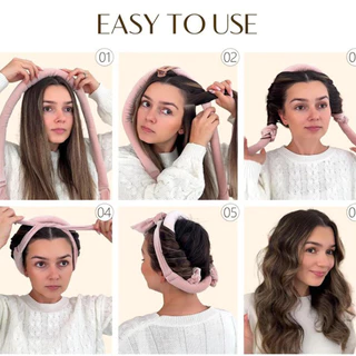 inn โรลม้วนผมไม่ใช้ความร้อน heatless curls โรลม้วนผม ที่ม้วนผม ที่ลอนผมไม่ใช้ความร้อน ผ้านุ่ม ไม่เจ็บหัว ทำผมลอนธรรมชาติ