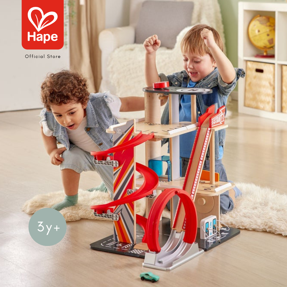 Hape - Gearhead Stunt Garage مرآب السيارات البهلوانية 3Y+ صورة 3