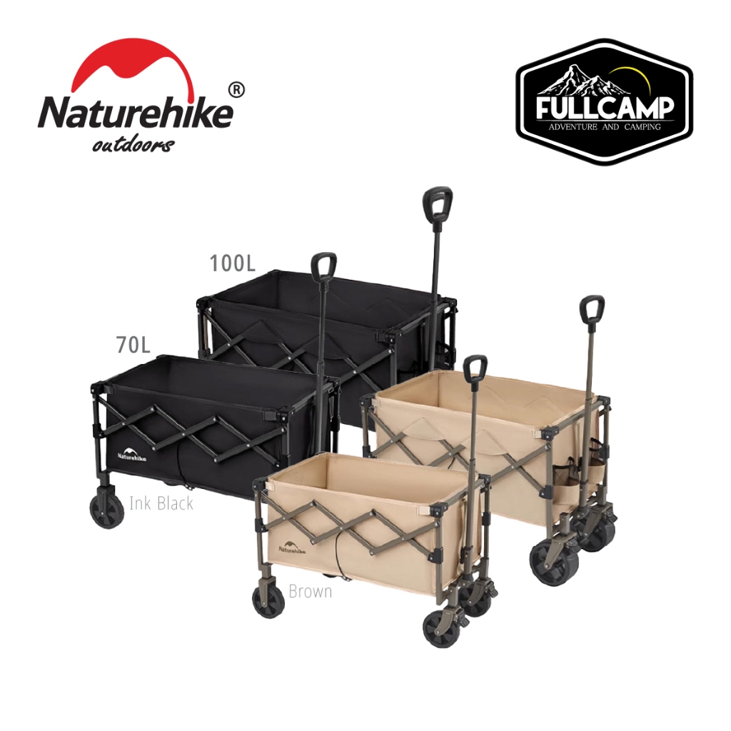 Naturehike รถเข็นพับได้ Folding Camping Cart 70L / 100L รถเข็น รถเข็นแคมป์ปิ้ง
