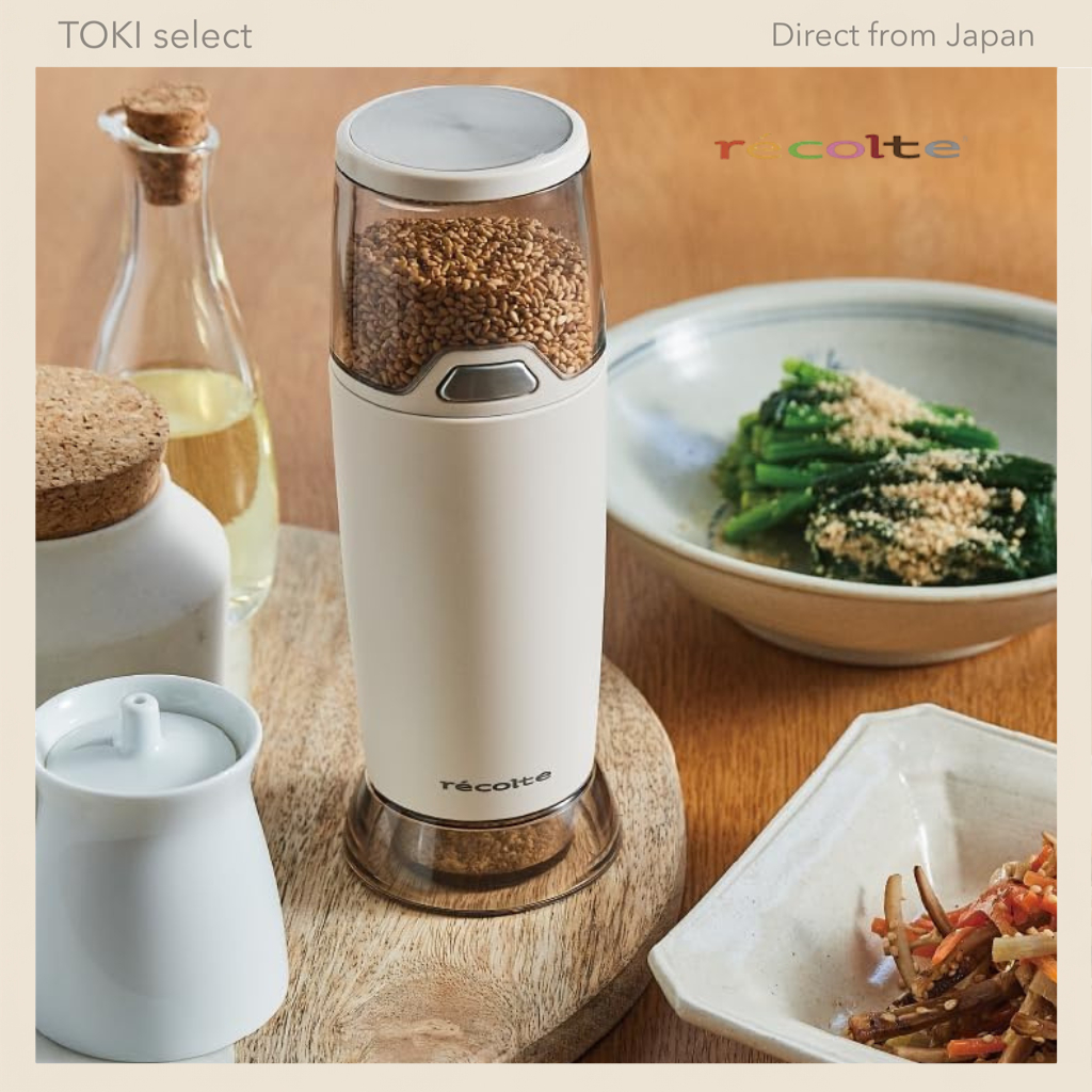 recolte RSG-1 Electric Sesame Grinder Automatic Sesame Mill Cordless One Touch Spice Grinder