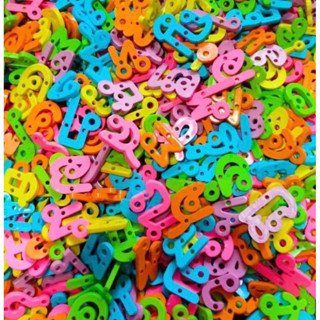 กระดุมอักษรภาษาไทย รวมสระและพยัญชนะ มีสีสดใส สีพาสเทล ก-ฮ ตก…