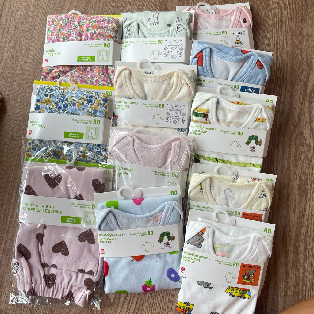 New : Uniqlo Size 80 รวมแบบ เสื้อ กางเกง รอมเปอร์