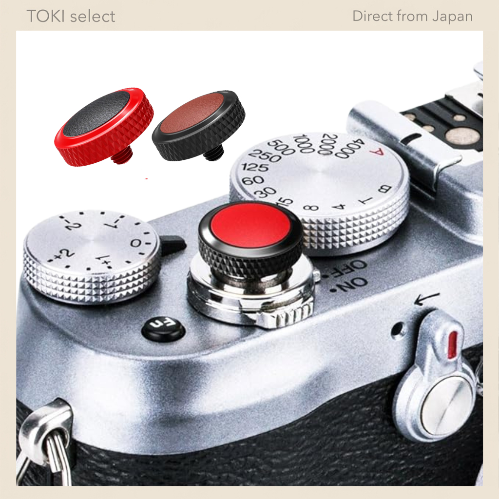 Soft Release Shutter Button Set - Black & Red for Fuji and Sony Cameras