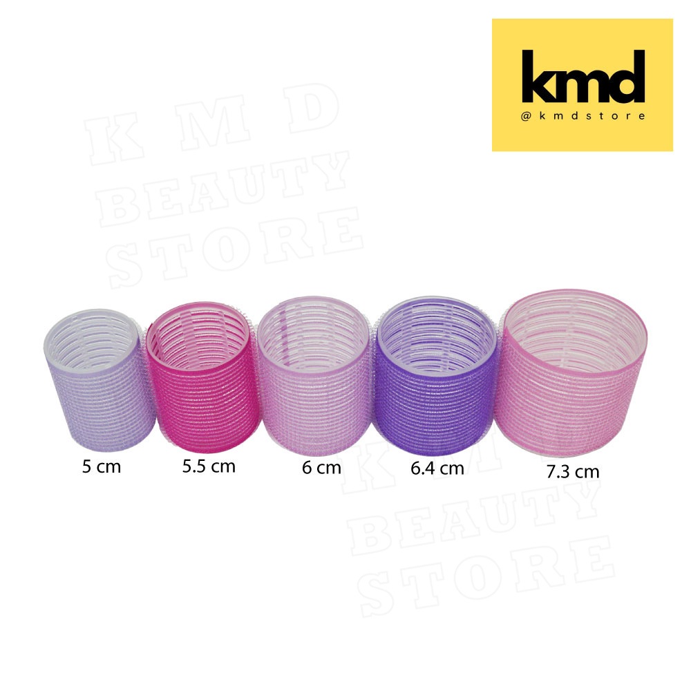 โรลม้วนผม แบบหนามในตัว ใช้สำหรับล๊อกลอนผม ม้วนผมให้มีวอลลุ่ม  แพค 10 อัน