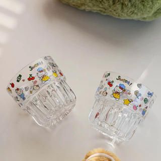 แก้วมินิ คิตตี้ น่ารัก 300 ml ดีไซน์น่ารัก วัสดุแก้ว ทนความร้อนสูง มินิมอล พร้อมส่ง