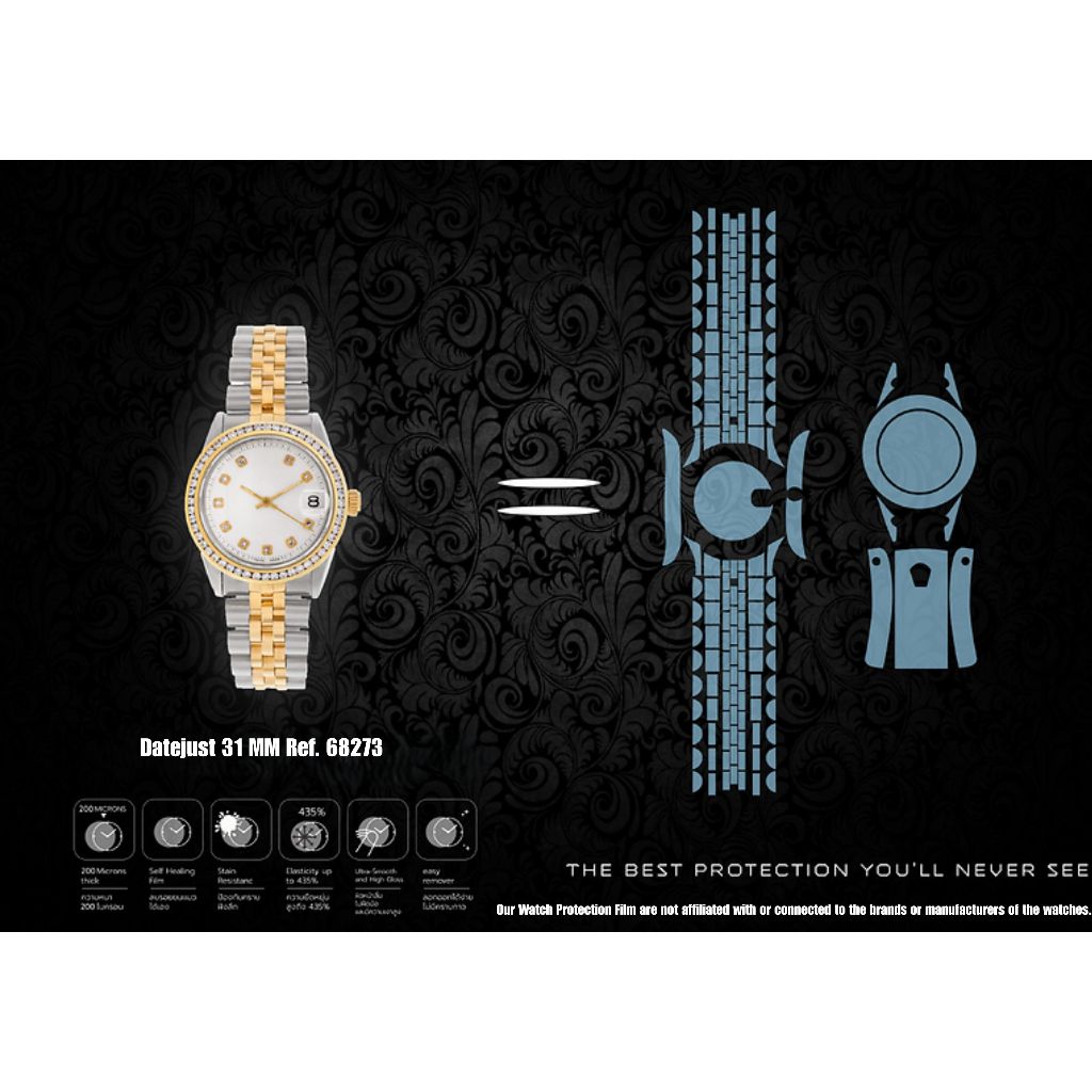 ฟิล์มป้องกันรอยนาฬิกา Watch Protection Film for สำหรับ Rolex Datejust 31MM Ref. 68273
