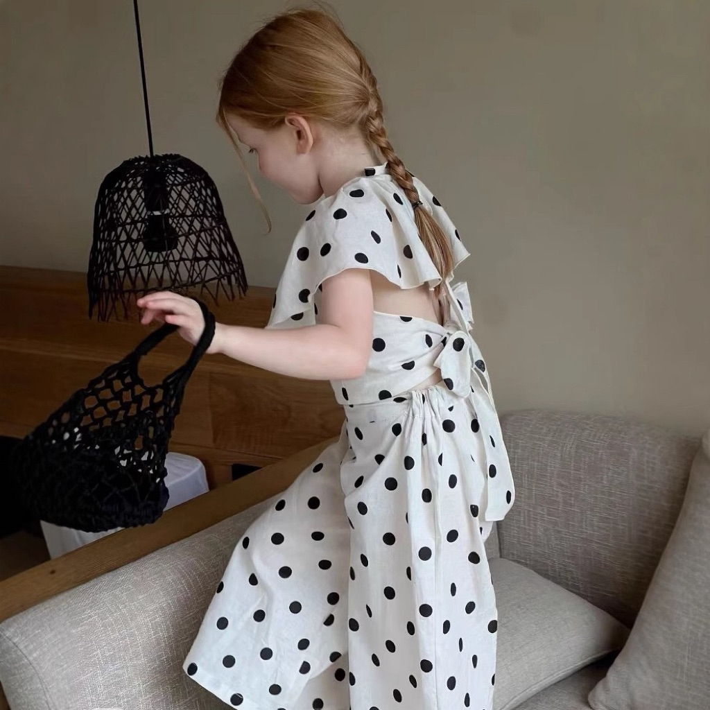 ‼️พร้อมส่ง‼️ชุดเซตลูกสาวpokka dot