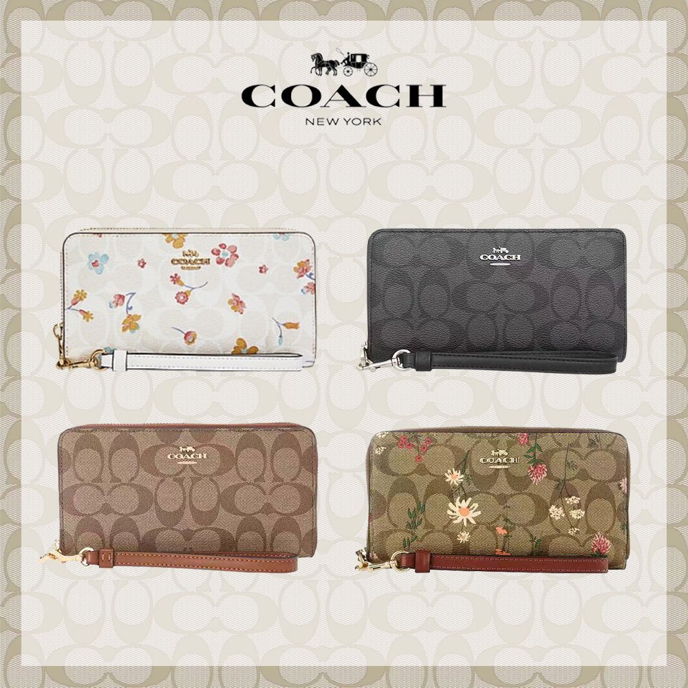 Coachกระเป๋าสตางค์ผู้หญิง/มีช่องใส่บัตร/กระเป๋าใส่โทรศัพท์แบบมีซิปยาว F52859 F6657