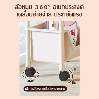 การออกแบบการเปิด ชั้นวางของหนังสือ ชั้นเก็บของเล่น งขอเนกประสงค์ 2/3/4ชั้น +ล้อ เคลื่อนย้ายสะดวก งขพลาสติก วางขพลาสติก