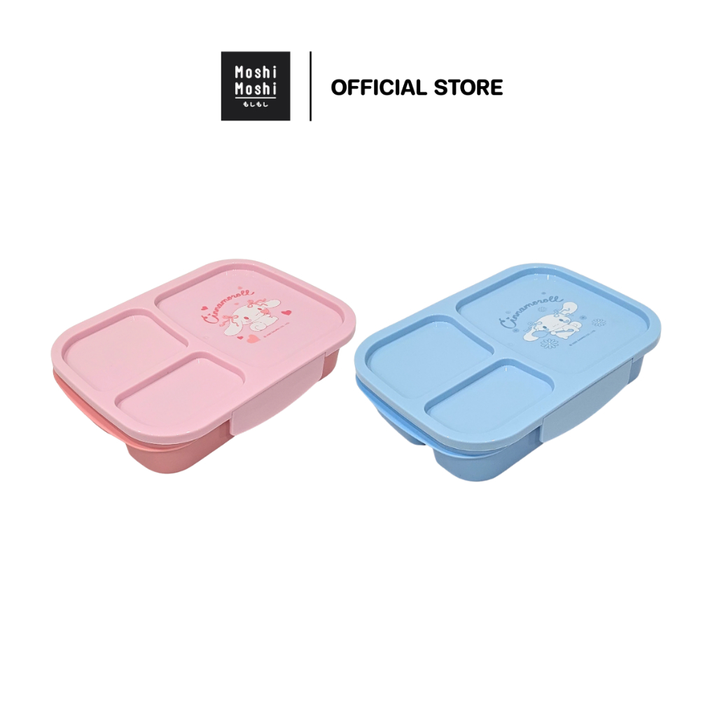 Moshi Moshi กล่องอาหาร ขนาด 950 ml. ลาย Cinnamoroll ลิขสิทธิ์แท้จากค่าย Sanrio รุ่น 6100003704-3705