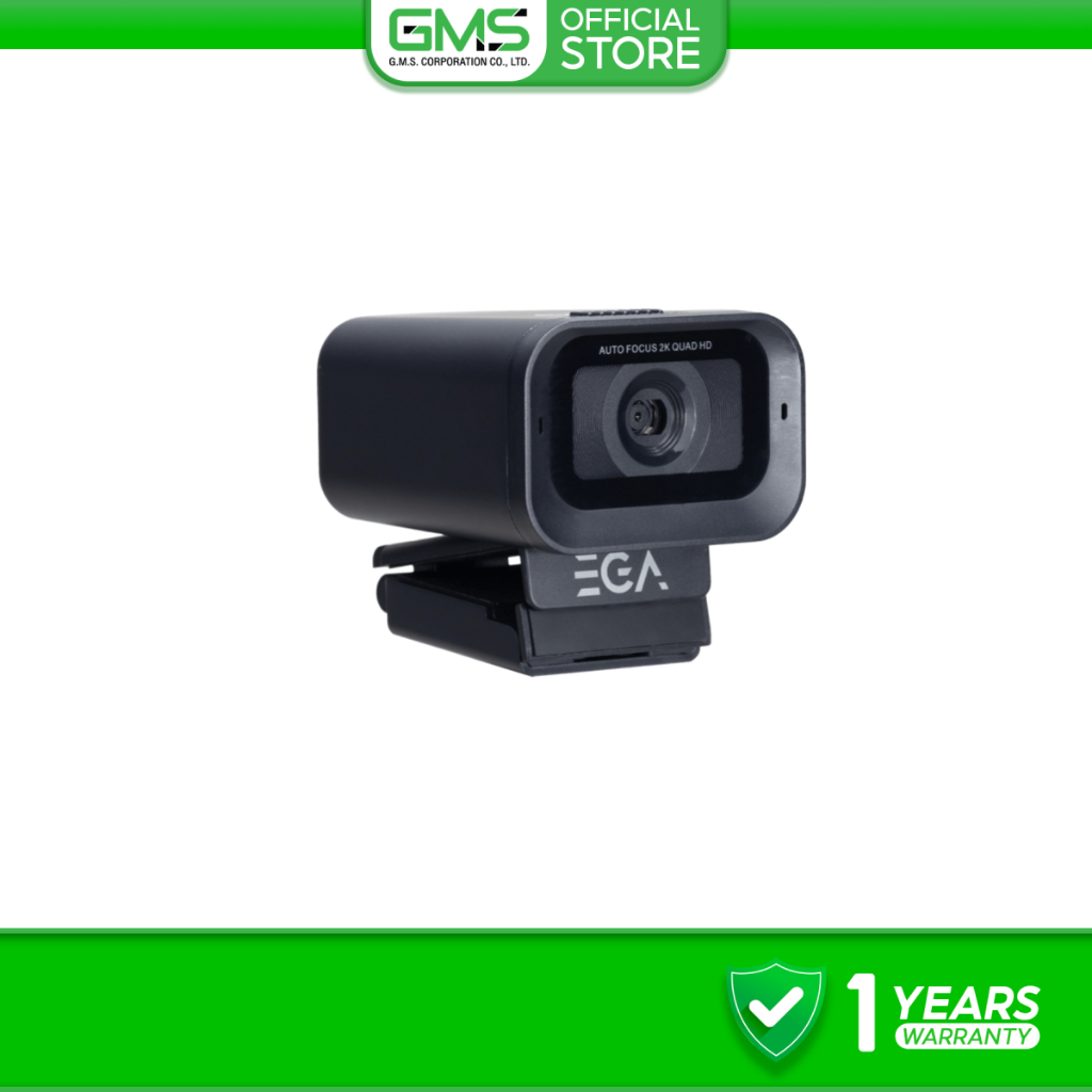 EGA กล้องเว็บแคม TYPE GW1 Pro 2K Quad HD โฟกัสอัตโนมัติ พร้อมไมโครโฟนตัดเสียงรบกวน รับประกัน 2 ปี