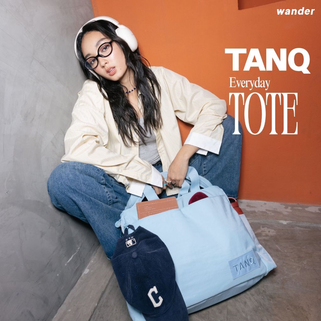 TANQ Everyday Tote กระเป๋าผ้าไนลอน พร้อมสายสะพาย พรีเมียม เบา จุเยอะ