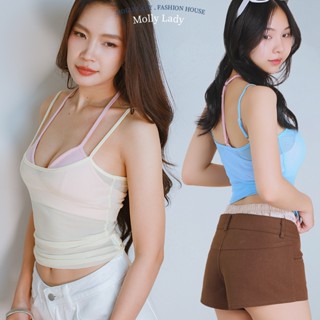 Molly Lady❤️ Summer Sea เซ็ท 2 ชิ้นเสื้อสายเดียวพร้อมบรา ผ้า…