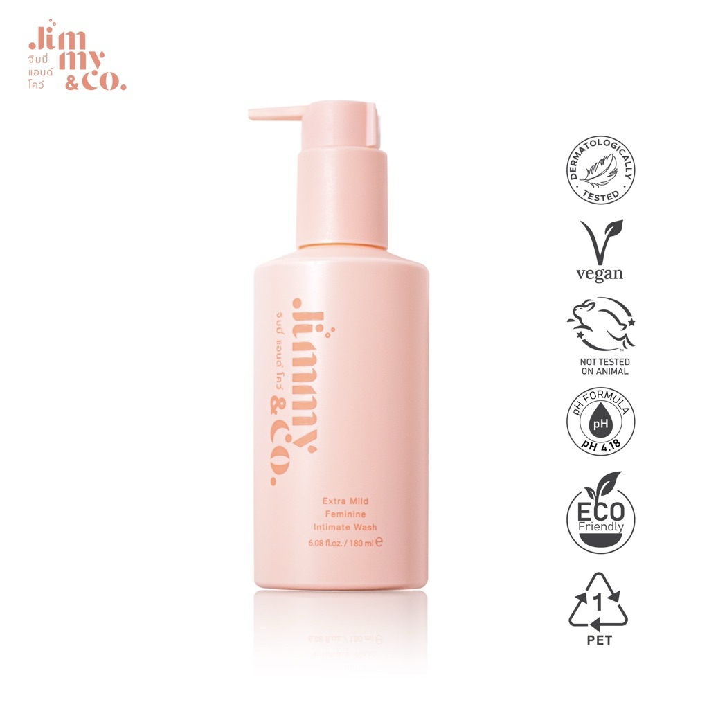 Jimmy & co. Feminine wash จิมมี่ แอนด์ โคว์ ผลิตภัณฑ์ทำความสะอาดจุดซ่อนเร้น สูตร เอ็กซ์ตร้า มายด์ ขน