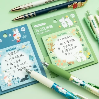 M&G Life Moomin Gel Pen ปากกาเจลสีดำ ขนาด 0.5 มม. กระดาษโน้ตแบบติดได้