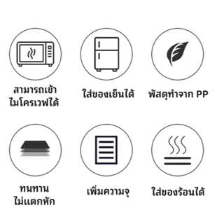 F-500 มล/F-650 มล/F-750 มล กล่องใส่อาหารพลาสด็ก Food Grade BPA FREE (300 ชุด)