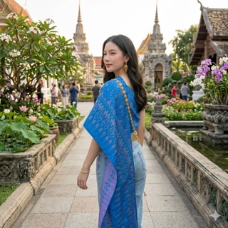 สไบใส่คู่ยีนส์ ห่มสไบใส่ยีนส์ (สไบอย่างเดียว)