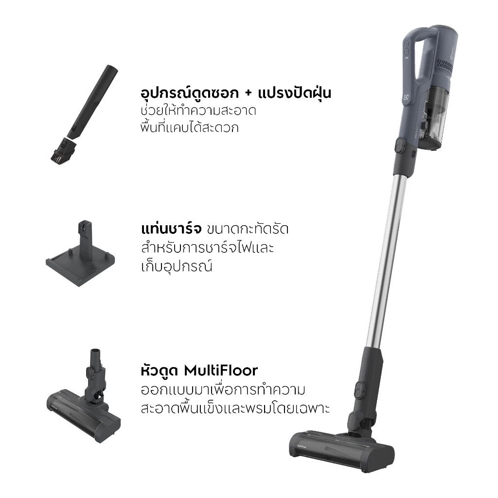 Electrolux เครื่องดูดฝุ่นไร้สายแบบ 2-in-1 รุ่น EFP52212DB thumbnail 3