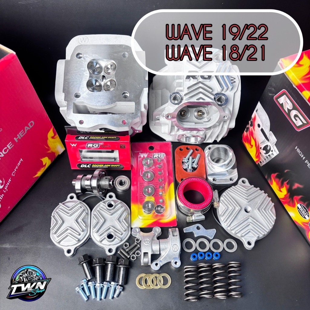 ฝาสูบRG4V W125 R/S/I/LED 19/22 18/21 V3ใหม่ล่าสุดไอเสียตรง