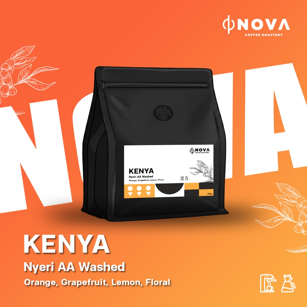 เมล็ดกาแฟ Kenya Nyeri AA Washed NOVA 100g
